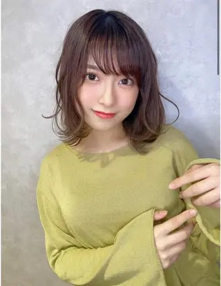 セミロング うる艶カラー🤍 SAKI🧸錦糸町のヘアスタイル