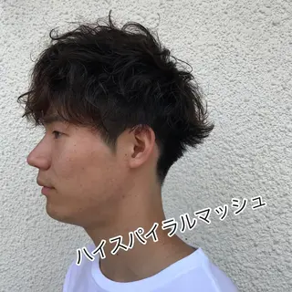 ショート カラー パーマ メンズ JUNTA 梅田茶屋町のヘアスタイル