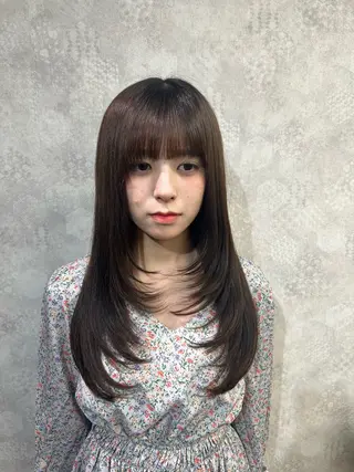 セミロング 💗ツヤ髪ハイトーン 💗RIKOのヘアスタイル