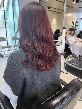 ロング カラー ヘアアレンジ 透明感/オリーブ/ グレージュ/YUKAのヘアスタイル