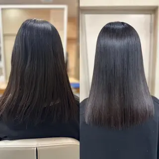 セミロング パーマ 髪質改善/縮毛矯正 /ブリーチ矯正/岡部のヘアスタイル