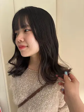 セミロング カラー hair design chouchou所属・ichika/福岡 /透明感カラー🤎のヘアスタイル