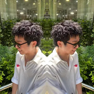 ショート カラー メンズ ☻モエカ/ハイトーン アレンジ☻のヘアスタイル