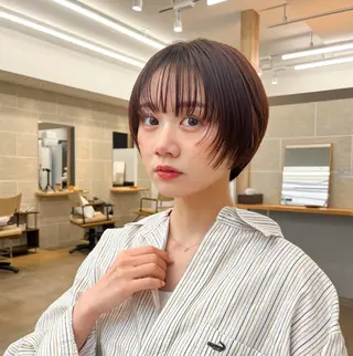 ショート ガレリアエレガンテ名駅店所属・【ショート/ボブ 丸みショート】深萱のヘアスタイル