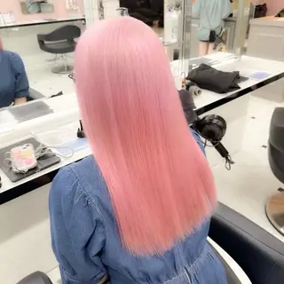 ロング カラー ヘアアレンジ ハイトーン艶カラー 🤍ゆうひのヘアスタイル