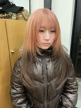 ロング カラー miyu /レイヤー/ブリーチのヘアスタイル