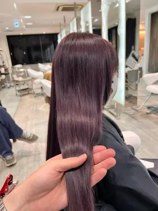 セミロング カラー 柳澤 和也のヘアスタイル