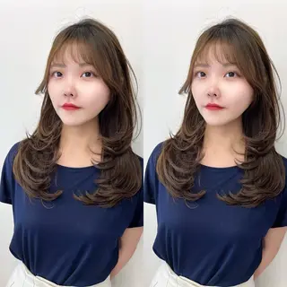 セミロング カラー 韓国ヘア/髪質改善 TAKAHIROのヘアスタイル