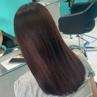 セミロング カラー ボブ/艶カラー/ 暖色/Natsukiのヘアスタイル