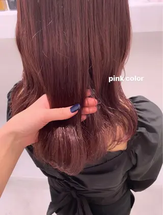 セミロング カラー 顔周りレイヤー 🎀マリノのヘアスタイル