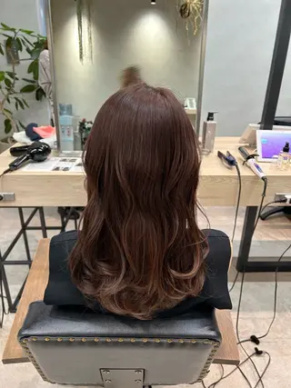 ロング rio￤ブラウン￤暗 髪￤縮毛矯正🌙のヘアスタイル