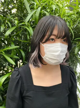 ミディアム エクステ ハイトーン 💭黒崎ハルカのヘアスタイル