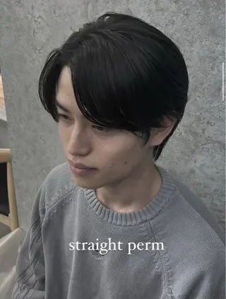 ショート カラー パーマ メンズ キッズ 栄💗レイヤーカット ｜韓国風｜haruのヘアスタイル