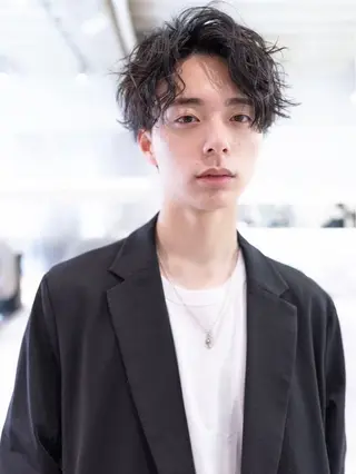 ミディアム カラー メンズ ✨髪質改善 縮毛矯正 艶髪 立川 コウキ✨のヘアスタイル