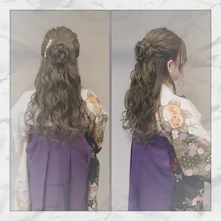 ロング ヘアアレンジ ヘアセット/着付け 𓇼 松本 夏美𓇼のヘアスタイル