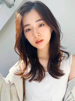 ミディアム カラー 矢場町/栄/上前津/ 佐藤祐希のヘアスタイル