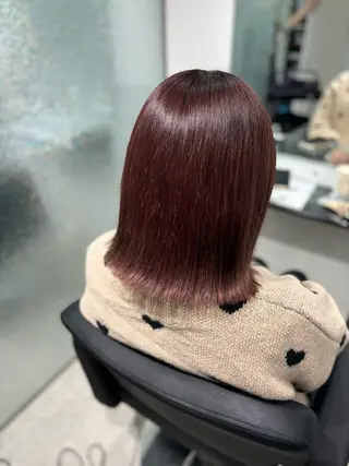 ミディアム Yuzu️🫧/艶 ハイトーン/韓国ヘアのヘアスタイル