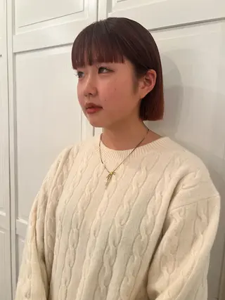 カラー ブリーチカラー🎀 韓国風/寺門美優のヘアスタイル