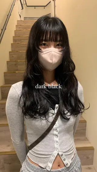 ロング カラー メンズ 落合希 Olivebeigeのヘアスタイル