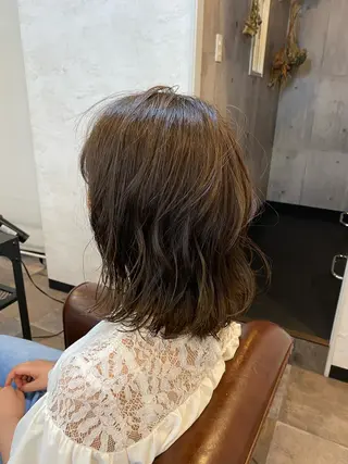 ミディアム カラー ⭐️ショート⭐️美髪 矯正⭐️水口陸のヘアスタイル