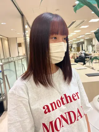 セミロング カラー 暖色専門美容師🎀 お客様満足度◎のヘアスタイル