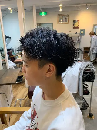 ショート CECIL hair なんば店所属・メンズパーマ 艶髪☆店長☆有馬のヘアスタイル