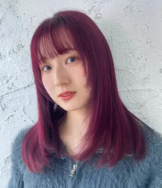 ミディアム ♥️透明感×抜け感 ベージュ/佑珠♥️のヘアスタイル