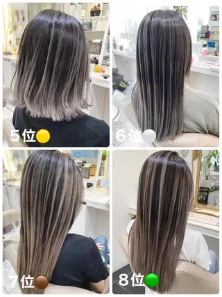 セミロング カラー 山崎俊輔/髪質改善 /バレイヤージュのヘアスタイル