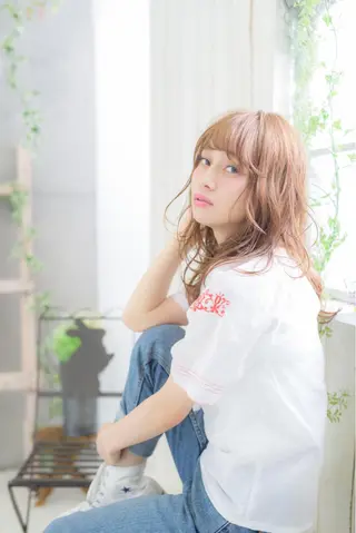 ミディアム セミロング カラー ✂︎マンツーマン施術 ａｙｅ✂︎のヘアスタイル