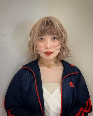 ミディアム デザイン🥇複雑履歴 ハイトーン特化のヘアスタイル