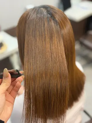 セミロング カラー 韓国×髪質改善カラー 💎hinaのヘアスタイル