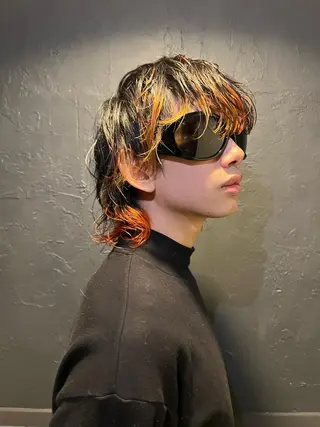 ショート カラー パーマ 退色まで透明感ある ダブルカラー/リクのヘアスタイル