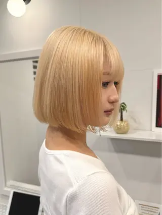 ショート カラー ヘアアレンジ SALOWIN京都河原町Suite店所属・外国人風レイヤー/ ハイトーンSHUのヘアスタイル