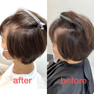 ショート ショート/白髪ぼかし 君和田若菜のヘアスタイル