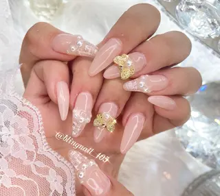 ネイル 23時まで❤︎韓国、 ワンホンネイルのネイルデザイン