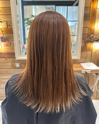 セミロング カラー Ancheri by flammeum戸塚店所属・ひな/ボブカット/ ブリーチなしWカラーのヘアスタイル