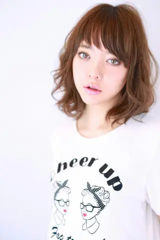 ショート ミディアム セミロング カラー パーマ 佐々木 政徳のヘアスタイル