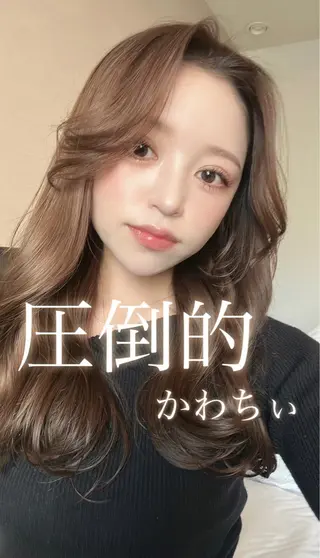 ミディアム カラー レイヤーカット /透明感カラー西田のヘアスタイル