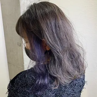 ミディアム カラー ヘアアレンジ 横山 千夏のヘアスタイル