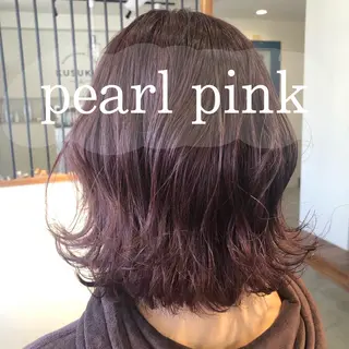 ミディアム カラー なつき/艶ピンク/ girly hairのヘアスタイル