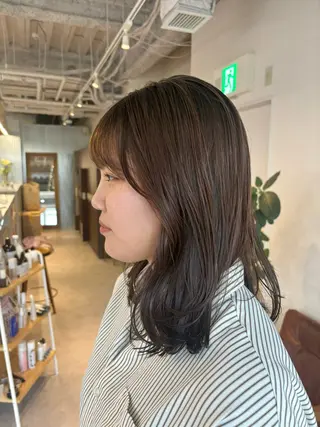 セミロング ボブカット/ 天王寺美容室/ホノカのヘアスタイル