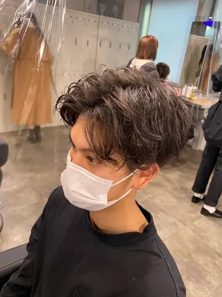 ショート メンズ 🟦ニュアンス/メン ズパーマ横浜🟦のヘアスタイル