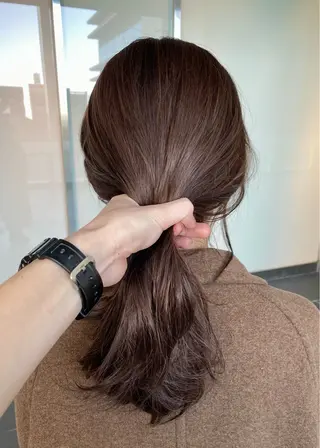 セミロング カラー 村田 りょうやのヘアスタイル