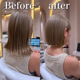 ショート ハイトーン/横浜 /伊藤 怜のヘアスタイル