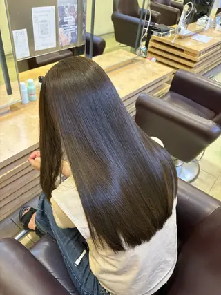 ロング フェザーパーマ🪶 シャドウ/ジュンエイのヘアスタイル