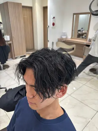 パーマ メンズ 山本 侑平のヘアスタイル
