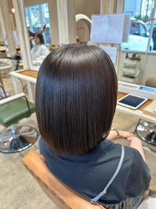 ミディアム カラー chacha Blanc東浦のヘアスタイル