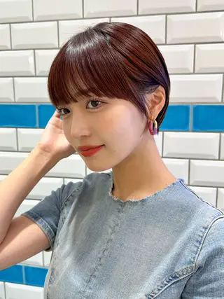 ショート カラー パーマ ヘアアレンジ メンズ 新宿/髪質改善/ボブ 韓国レイヤー大重聖斗のヘアスタイル