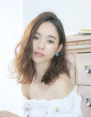 セミロング カラー レイヤー/艶髪/ 髪質改善/YUYAのヘアスタイル