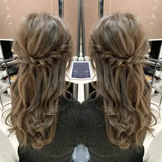 セミロング カラー ヘアアレンジ Merci メルシー 福岡、今泉のヘアスタイル